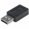 Manhattan USB-C to USB-A Adapter, Female to Male, 480 Mbps (USB 2.0), Hi-Speed USB, Black, Lifetime Warranty 354653 - alternate 1