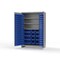 Strong Hold 14 GA Bin Cabinet with 3 Shelves - 48 In W. x 75 In. H x 24 In. D - 156 Blue Bins 46-BBS-243-156B-L - alternate 3
