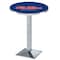 Holland Bar Stool Co 42" Chrome Ole' Miss Pub Table, 36" dia. Top L217C4236MssppU - alternate 1