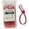 Kable Kontrol Numbered Write-On Flag Zip Tie Tags, 6in L, 60 Lbs Strength, 100 Pcs, Red, 100PK CTWOS-NF-6-60-RD - alternate 1
