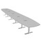 Skutchi Designs Arc Boat Conference Table With Power, 48 in W, 264 in L HAR-ABOT-48X264-T-U779-ESIL - alternate 1