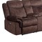 Homeroots 79" Dark Brown Microfiber Power Reclining Loveseat With Storage 561559 - alternate 4