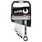 Performance Tool 7 pc. Metric Ratcheting Wrench Set, Chrome Vanadium, 72 Tooth, Storage Rack W1089 - alternate 3