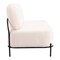 Homeroots 64" Vanilla Fabric Sofa 574006 - alternate 1
