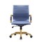 Leisuremod Harris Faux Leather Office Chair with Gold Frame, Navy Blue HOG19BUL - alternate 6