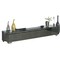 Homeroots 71in Gray Glass Cabinet Enclosed Storage Mirrored TV Stand 555130 - alternate 2