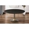 Homeroots 54" Black And Brass Rounded Solid Wood And Metal Pedestal Base Dining Table 380486 - alternate 3