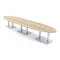 Skutchi Designs Oval Conference Table With Power, 48 in W, 216 in L, Brown HAR-OVL-48X216-DOU-K525-ESIL - alternate 1