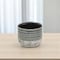 Homeroots Gray Ceramic 36 Ounce Two Toned Round Distressed Pot Planter 487422 - alternate 5