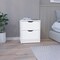 Homeroots 19" White Wood Two Drawer Nightstand 543690 - alternate 7