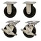 Service Caster 6 Inch Phenolic Caster Set with Ball Bearings 2 Brakes 2 Rigid SCC-30CS620-PHB-TLB-2-R620-2 - alternate 1