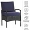 Lavish Home Outdoor Chair Cushions w/ Sun & Water-Resistant Removable Covers Memory Foam Patio Cushions HT-OUTDR-NVY - alternate 9