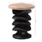 Bali & Pari Ziva End Table with Petrified Wood Top - Pedestal Accent Side Table for Living Room or Entryway 269-14667-ZORO - alternate 6