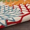 Homeroots 8' Ivory Green Blue Red And Orange Round Floral Indoor Outdoor Area Rug 546671 - alternate 7