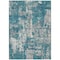 Homeroots 10' X 14' Teal Blue Gray And Ivory Abstract Washable Indoor Outdoor Area Rug 598003 - alternate 8