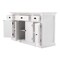 Homeroots 57in White Solid Wood Three Drawer Sideboard 388224 - alternate 6