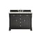James Martin Vanities Brookfield 48 in. Single Vanity, Black Onyx w/ 3 CM Victorian Silver Silestone Top 547-V48-BKO-3VSL - alternate 1