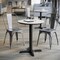 Flash Furniture 24" Round Tabletop, Seamless Surface Technology, White Faux Marble, 22x22 Black Table Height X-Base ST-RD24-WHMAR-T2222-GG - alternate 7
