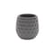 Homeroots Gray Ceramic 15 Ounce Round Distressed Pot Planter 487397 - alternate 4