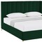 Homeroots Green Velvet Upholstered King Bed Frame 544830 - alternate 8
