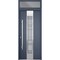 Vdomdoors Steel Door Deux 0757 Gray Graphite Transom Window Stainless Inserts Single Modern Painted-W36xH80+1 DEUX0757EXD-GRE-W36 x H80+16-Right-hand Inswing - alternate 5