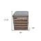 Homeroots Set Of 2 Square Gray Linen Fabric And Wood Slats Storage Benches 379838 - alternate 6