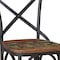 Homeroots Set of Two Brown And Black Metal And Wood Cross Back Dining Side Chairs 522062 - alternate 8