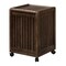 Homeroots Espresso Solid Wood Rolling Laundry Hamper With Lid 380047 - alternate 4