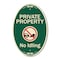 Signmission Private Property No Idling With Graphic, 12 Inch X 18 Inch Designer, Heavy Gauge Aluminum A-OV-G-1218-9775 - alternate 1