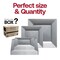 Smarty Had A Party Silver Square Plastic Plates Dinnerware Value Set (120 Dinner Plates + 120 Salad Plates), 240PK 6949VP-CASE - alternate 9