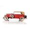 Homeroots 5" Red Metal Hand Painted Model Car Tabletop Sculpture 401114 - alternate 1
