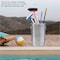Gardenised Galvanized Steel 17 Gallon Durable Weather-Resistant Trash Can with Lid and Handles QI004754 - alternate 5