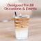 Smarty Had A Party 12 oz Clear with Silver Stripes Round Disposable Plastic Tumblers 240 Cups, 240PK 517-S-CASE - alternate 9