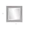 Homeroots Warm Gray Faux Wood Square Mirror 401218 - alternate 4
