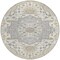 Homeroots 8' Beige Ivory And Gray Round Oriental Washable Indoor Outdoor Area Rug 596610 - alternate 8