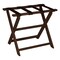 Homeroots Earth Friendly Brown Folding Luggage Rack With Brown Straps 383083 - alternate 1