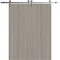 Sartodoors Modern Double Barn Door 36 x 96 inches, BASIC 3001 Oak Franko, 13FT Silver Rail Track Set, Solid BASIC3001DB-S-DUFR-3696 - alternate 1