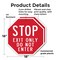 Signmission Stop Exit Only Do Not Enter, 18 inch X 18 inch, Plastic Sign, 2PK OC-P-2PACK-18-10 - alternate 6