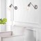 Jonathan Y Cowie 8" Iron/Glass Adjustable LED Wall Sconce, Nickel, 2PK JYL7575B-SET2 - alternate 6
