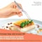 A2Z Scilab Offset Culinary Tweezers, Precision Serrated Jaws, 5.5 Inch, Stainless Steel Tongs A2Z-ZR1053 - alternate 6