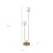 Homeroots 69" Gold And White Two Light Novelty Floor Lamp With White Glass Globe Shade 523432 - alternate 6
