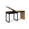 Homeroots 63" Natural and Black Wood and Metal Writing Desk 543780 - alternate 5