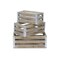Homeroots Set of Three Natural Solid Wood And Metal Crate, 3PK 487702 - alternate 8