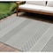 Homeroots 10' X 14' White And Black Chevron Washable Indoor Outdoor Area Rug 612303 - alternate 1