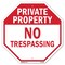 Signmission Private Property No Trespassing, 10 Inch X 10 Inch, Aluminum Metal Signs OC-A-10-160 - alternate 1