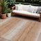 Homeroots 8' X 10' Copper And Beige Abstract Washable Indoor Outdoor Area Rug 599949 - alternate 1