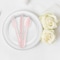 Smarty Had A Party Pink Baroque Disposable Plastic Dinner Spoons, 480PK 8330-PNK-CASE - alternate 1