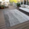 Homeroots 9' X 12' Gray Silver And Charcoal Ombre Washable Indoor Outdoor Area Rug 581808 - alternate 5