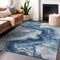 Homeroots 5' X 8' Navy Blue And Silver Abstract Washable Indoor Outdoor Area Rug 618335 - alternate 7