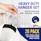Lifemaster Velvet Non-Slip Hanger Set, 360 Deg Swivel Hook, Sleek Velvet Finish, Black, 20PK LMVEL20 - alternate 8